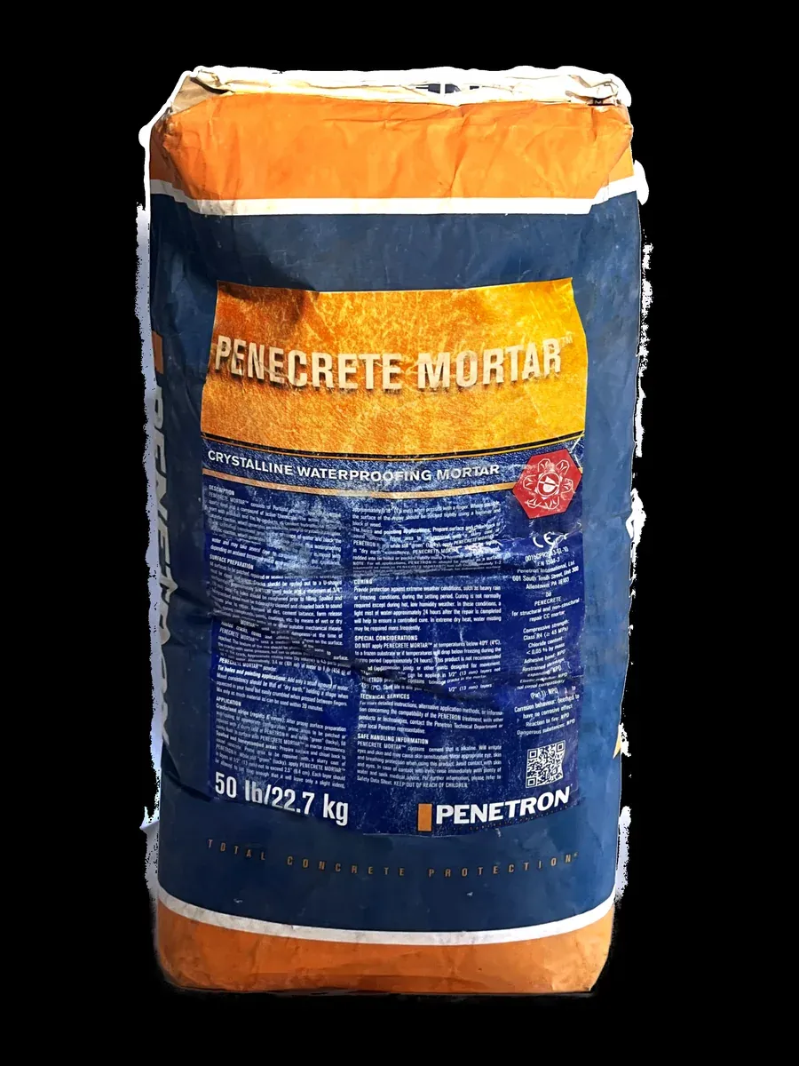 Saco de Penecrete Mortar — mortero impermeable por cristalización